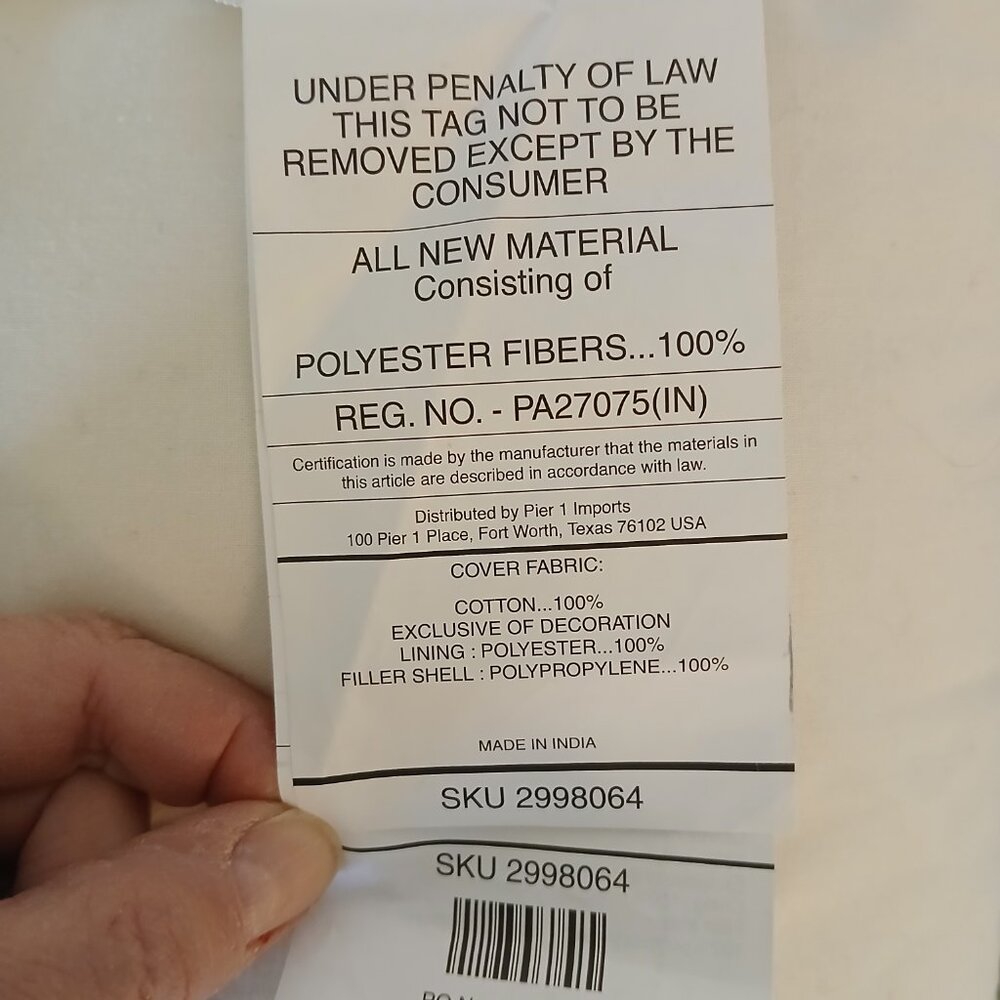 Pier 1 Beaded & Embroidered Floral Accent Pillow - 14 inches - Picture 9 of 10